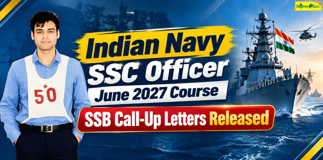 Navy SSC June 2027 SSB call letter